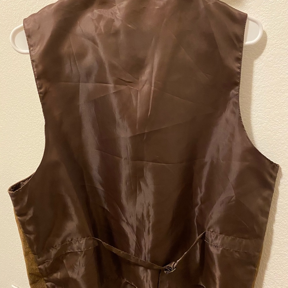 Vintage Permit Platinum Leather Mens Vest
